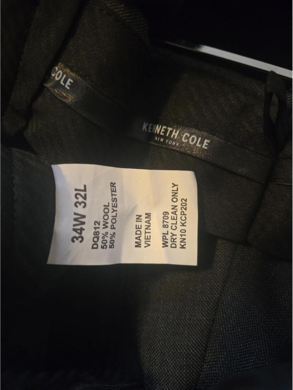 Kenneth Cole Reaction Men's Charcoal Grey Dress Pants 34x32 - Picture 3 of 5